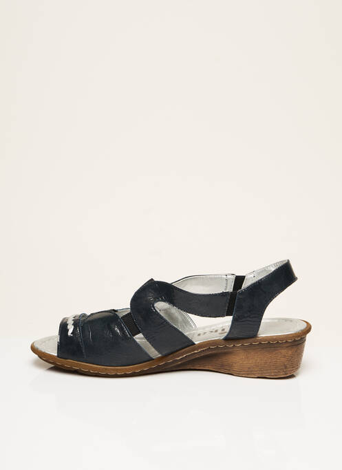 Sandales/nu pieds matière lisse talon plat jusqu'à 3cm noir ARTIKA SOFT femme
