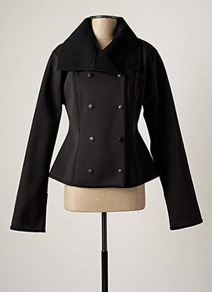 Manteau court noir ANGORA pour femme