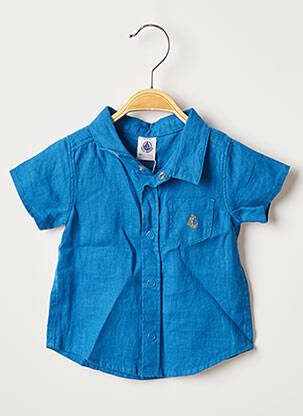 Chemise manches courtes bleu PETIT BATEAU pour enfant