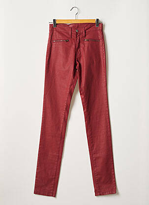 Pantalon slim rouge DESGASTE pour femme