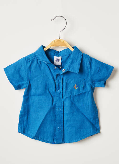 Chemise manches courtes bleu PETIT BATEAU pour enfant