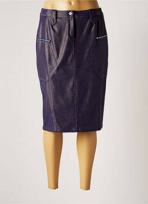 Jupe mi-longue taille normale bleu MERI & ESCA femme