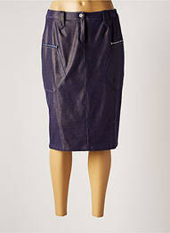 Jupe mi-longue stretch bleu MERI & ESCA femme