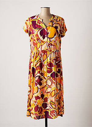 Robe mi-longue jaune AGATHE & LOUISE pour femme