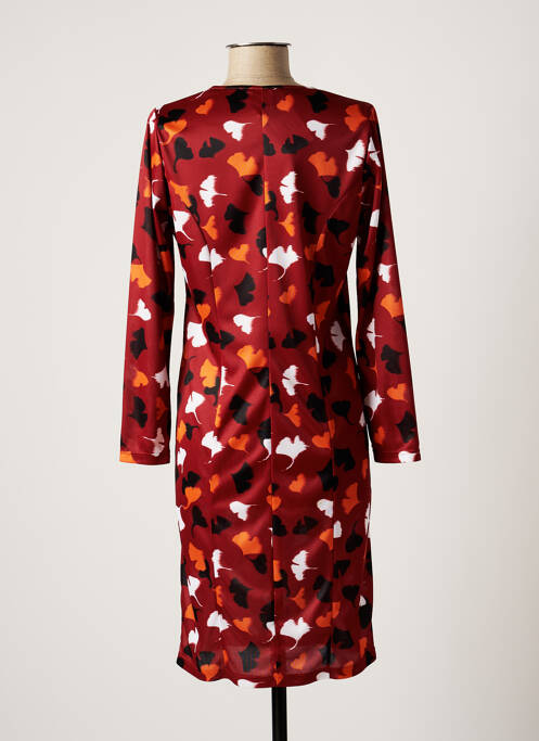 Robe mi-longue marron GUY DUBOUIS pour femme