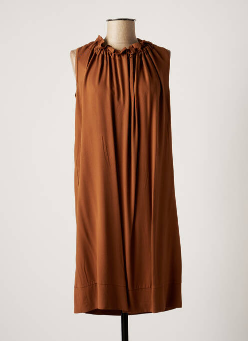 Robe mi-longue marron GUY DUBOUIS pour femme