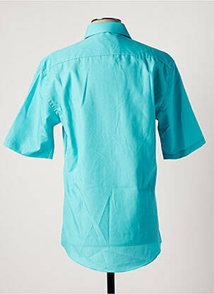 Chemise manches courtes coupe cintrée bleu CASAMODA homme