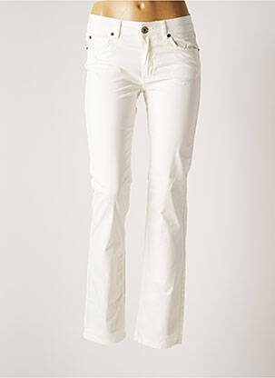 Pantalon slim broderie rivets taille basse blanc HENRY COTTON'S femme