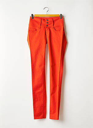 Jeans coupe slim slim taille haute orange TIFFOSI femme