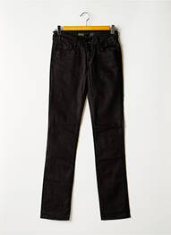 Jeans coupe droite broderie rivets taille basse noir TIFFOSI femme