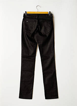 Jeans coupe droite broderie rivets taille basse noir TIFFOSI femme