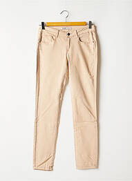 Pantalon slim broderie rivets taille normale beige TIFFOSI femme
