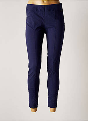 Pantalon 7/8 tissage popeline bleu MADO ET LES AUTRES femme