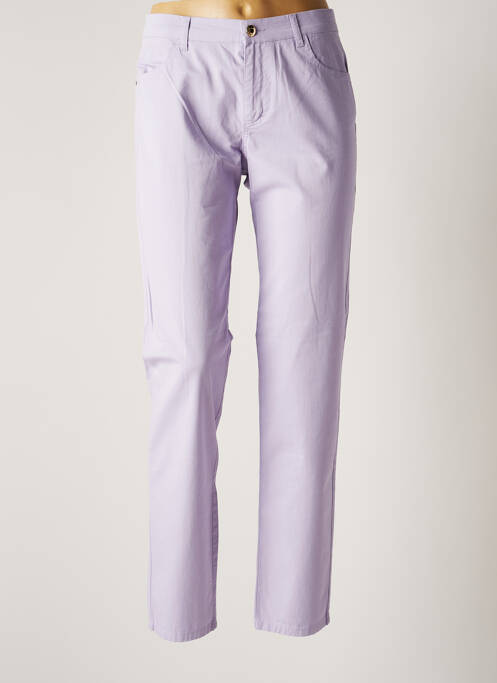 Pantalon droit violet DIANA GALLESI pour femme