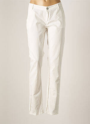 Pantalon chino tissage popeline taille normale blanc GAASTRA femme