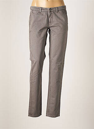 Pantalon chino tissage popeline taille normale gris GAASTRA femme