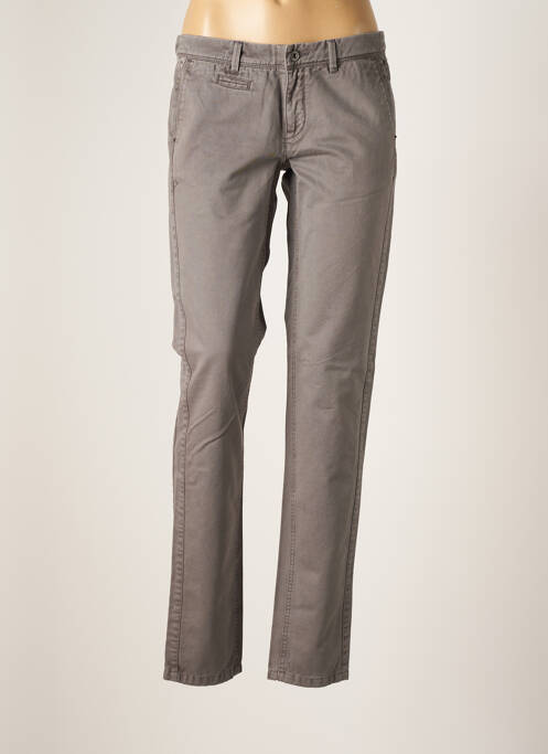 Pantalon chino tissage popeline taille normale gris GAASTRA femme