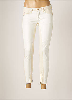 Pantalon 7/8 stretch taille basse beige LE TEMPS DES CERISES femme