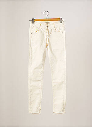Pantalon slim broderie rivets taille normale beige CHIPIE femme