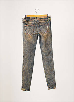 Jeans coupe slim broderie rivets taille basse bleu FORNARINA femme