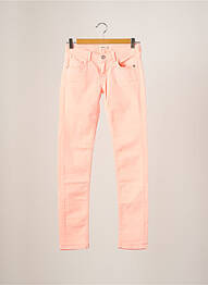 Pantalon slim broderie rivets taille basse rose CHIPIE femme