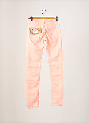 Pantalon slim broderie rivets taille basse rose CHIPIE femme