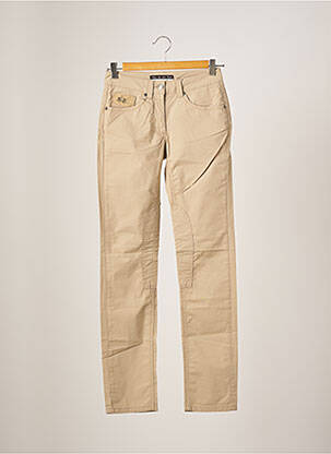 Pantalon slim taille basse taille basse beige LA MARTINA femme