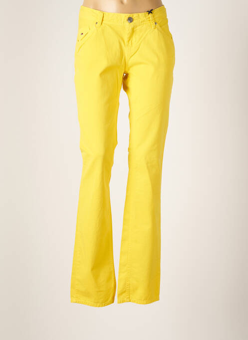 Pantalon droit jaune TOMMY HILFIGER pour femme