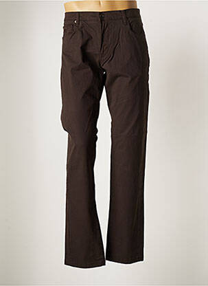 Pantalon droit tissage popeline taille normale marron HENRY COTTON'S femme