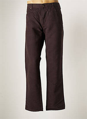 Pantalon droit tissage popeline taille normale marron MARINA YACHTING homme