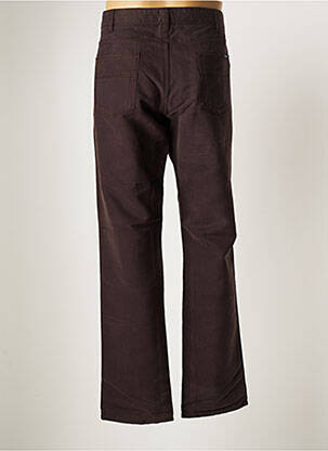 Pantalon droit tissage popeline taille normale marron MARINA YACHTING homme