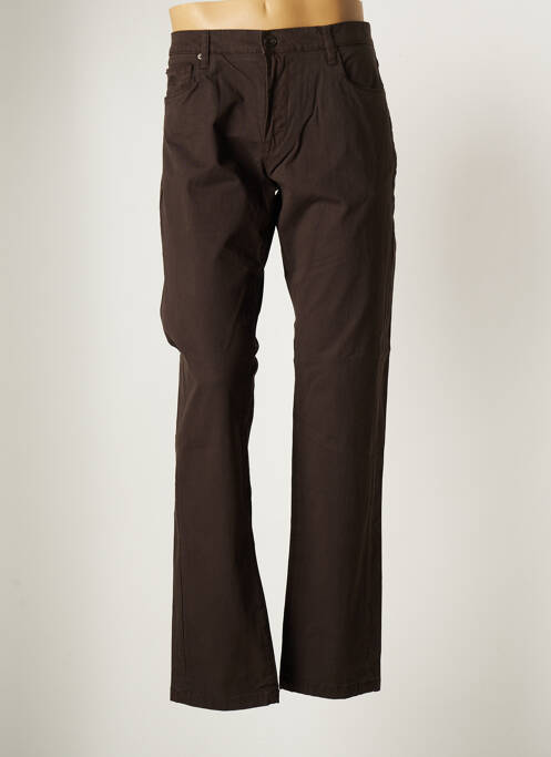 Pantalon droit tissage popeline taille normale marron HENRY COTTON'S femme