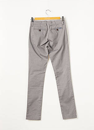 Pantalon chino fermeture zippée sous rabat boutonné taille normale gris GANT femme