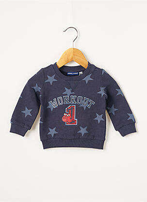 Sweat-shirt stretch manches longues bleu ORIGINAL MARINES garçon