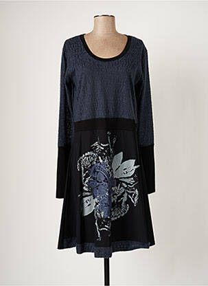 Robe mi-longue bleu PARIS pour femme