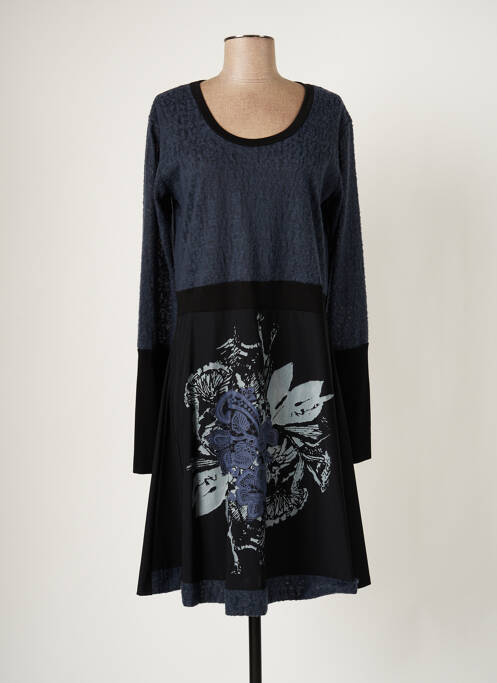 Robe mi-longue bleu PARIS pour femme