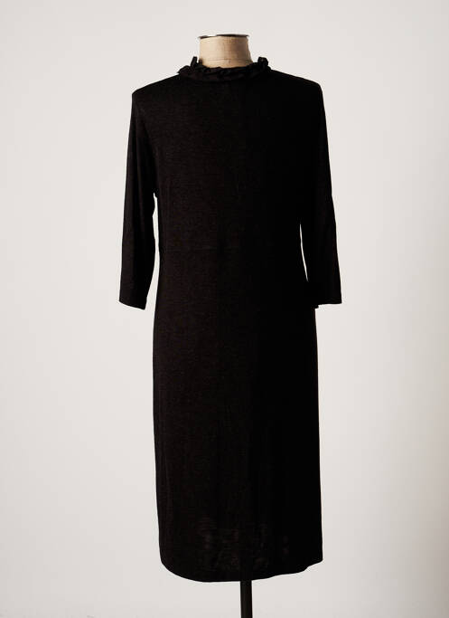 Robe mi-longue noir UN POINT C EST TOUT pour femme