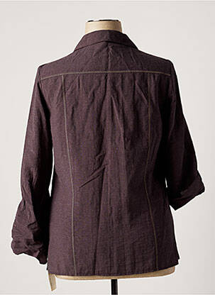 Chemisier coupe droite manches longues gris FRANK EDEN femme