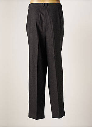 Pantalon droit fermeture zippée sous rabat boutonné taille normale noir HUCKE WOMAN femme