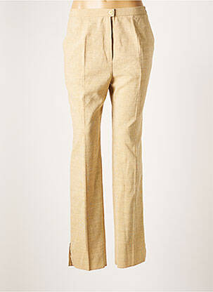 Pantalon droit fermeture zippée sous rabat boutonné taille normale jaune KARTING femme