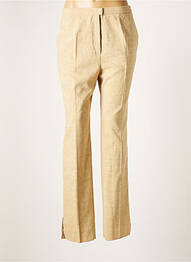 Pantalon droit fermeture zippée sous rabat boutonné taille normale jaune KARTING femme