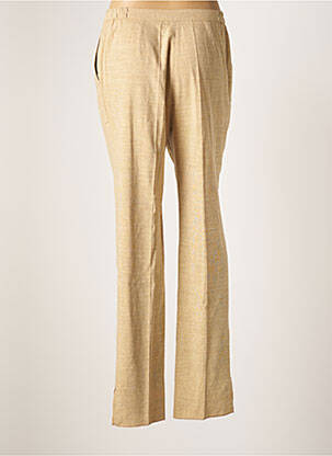 Pantalon droit fermeture zippée sous rabat boutonné taille normale jaune KARTING femme