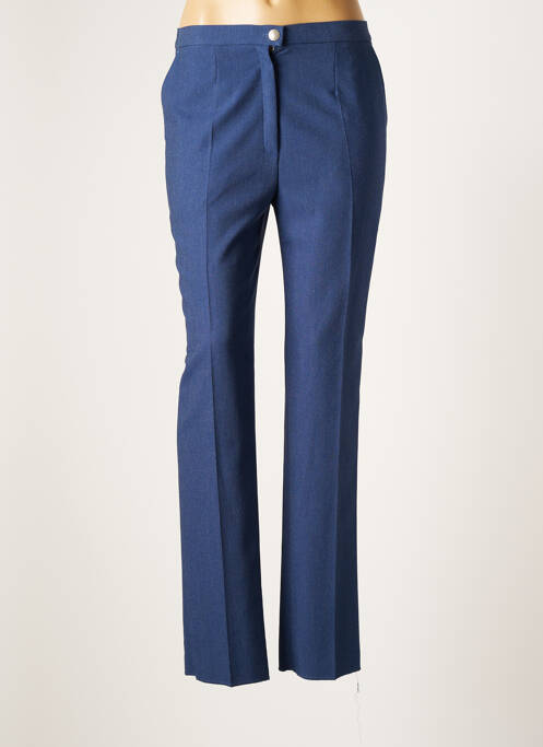 Pantalon droit taille à pinces bleu KARTING femme