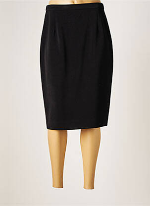Jupe mi-longue taille haute noir CLAUDE DE SAIVRE femme