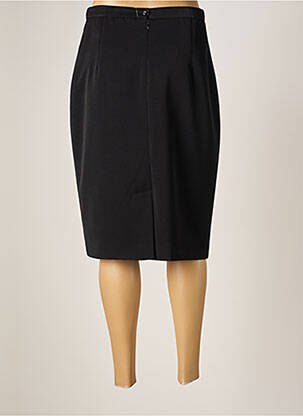 Jupe mi-longue taille haute noir CLAUDE DE SAIVRE femme