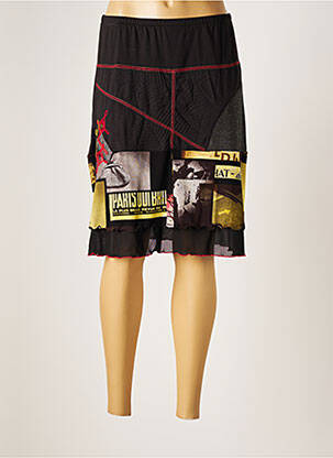 Jupe courte taille haute noir PAUSE CAFE femme