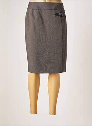 Jupe courte doublure gris LEBEK femme