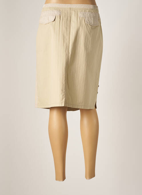 Jupe courte beige PAUSE CAFE pour femme