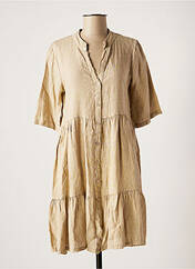 Robe mi-longue beige #OOTD pour femme seconde vue