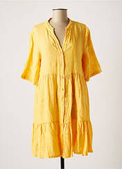 Robe mi-longue jaune #OOTD pour femme seconde vue